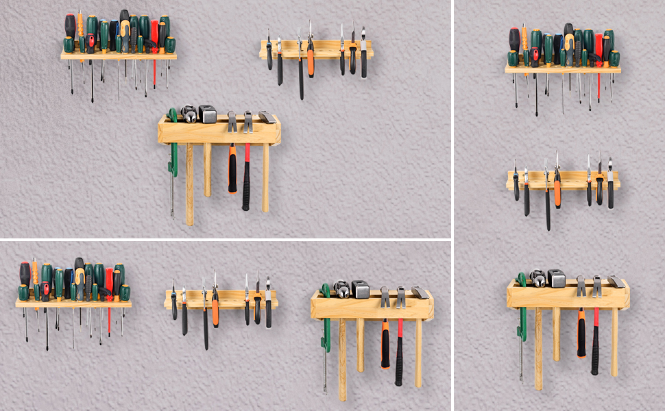 Screwdriver Organizer, Pliers Organizer Hammer Rack, Wall Mounted Tool