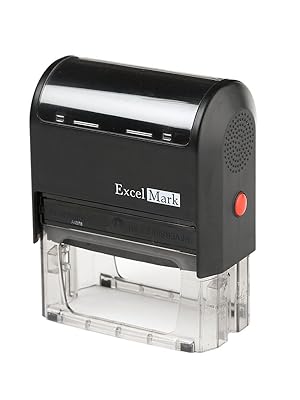 Amazon.com : ExcelMark Custom Self Inking Rubber Stamp - 8