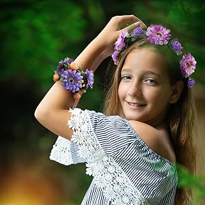purple flower headband purple headbands for girls flower headbands floral headband for women