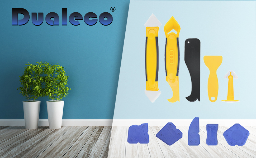 Caulking Tool Kit 10PCS, Silicone Tool Kit with Caulk Remover/Sealant Finishing Tool, Mastic