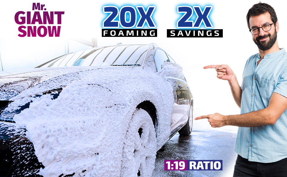 after ride mr. giant snow foam car shampoo foam cannon lance gun pressure washer detergent soap