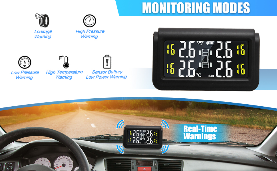 X AUTOHAUX Tire Pressure Monitoring System TPMS Wireless