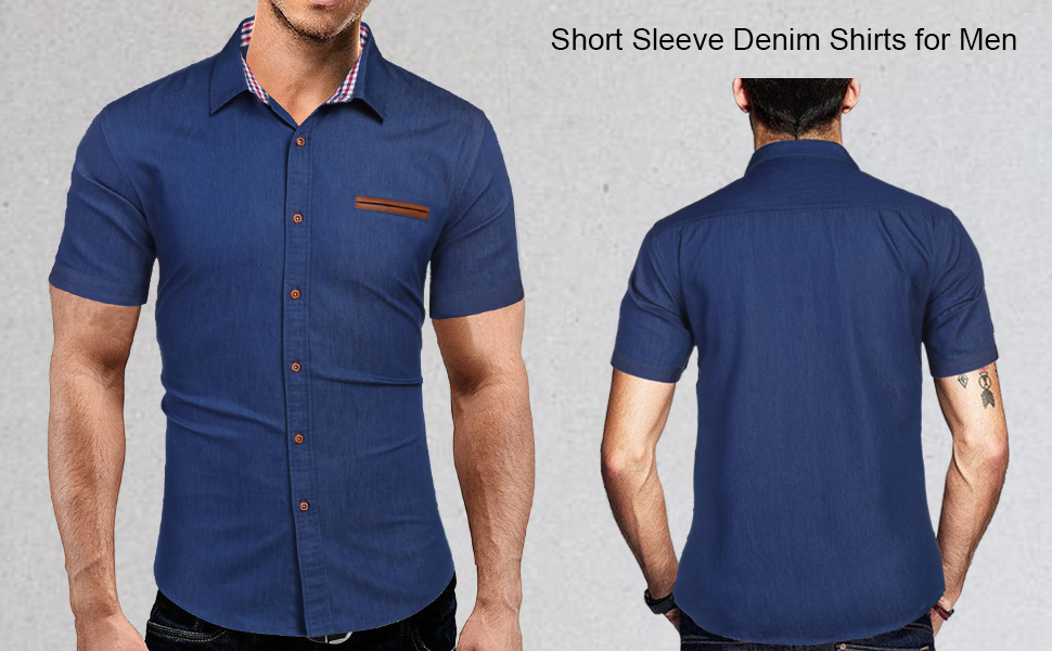 denim half shirts