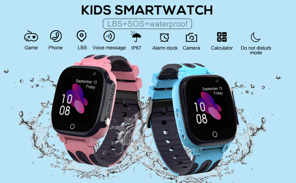 Smooce Kids Smartwatch Phone, Waterproof Smartwatch for Kids with LBS