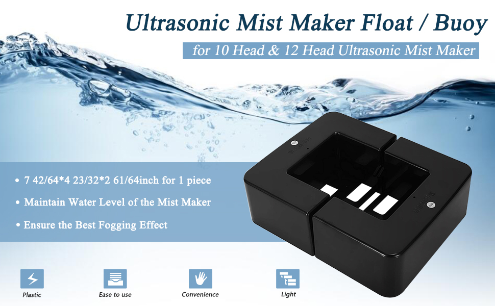 Mxmoonant Mist Maker Float/Buoy Square for 10 Head 12 Head