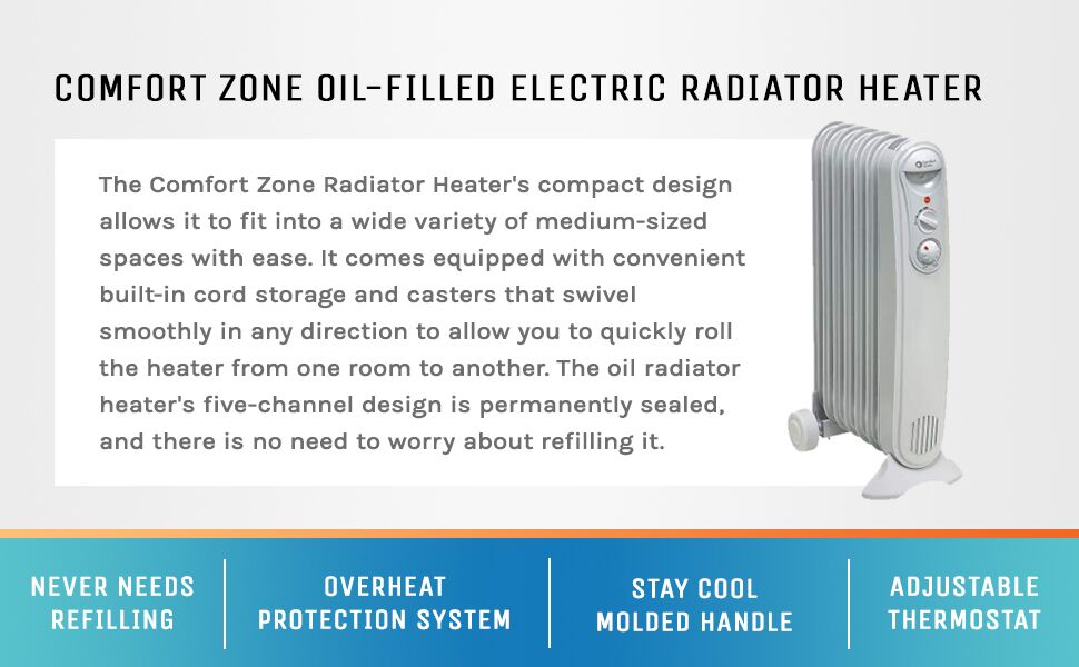 Amazon Com Comfort Zone Cz7007j Oil Filled Electric Radiator