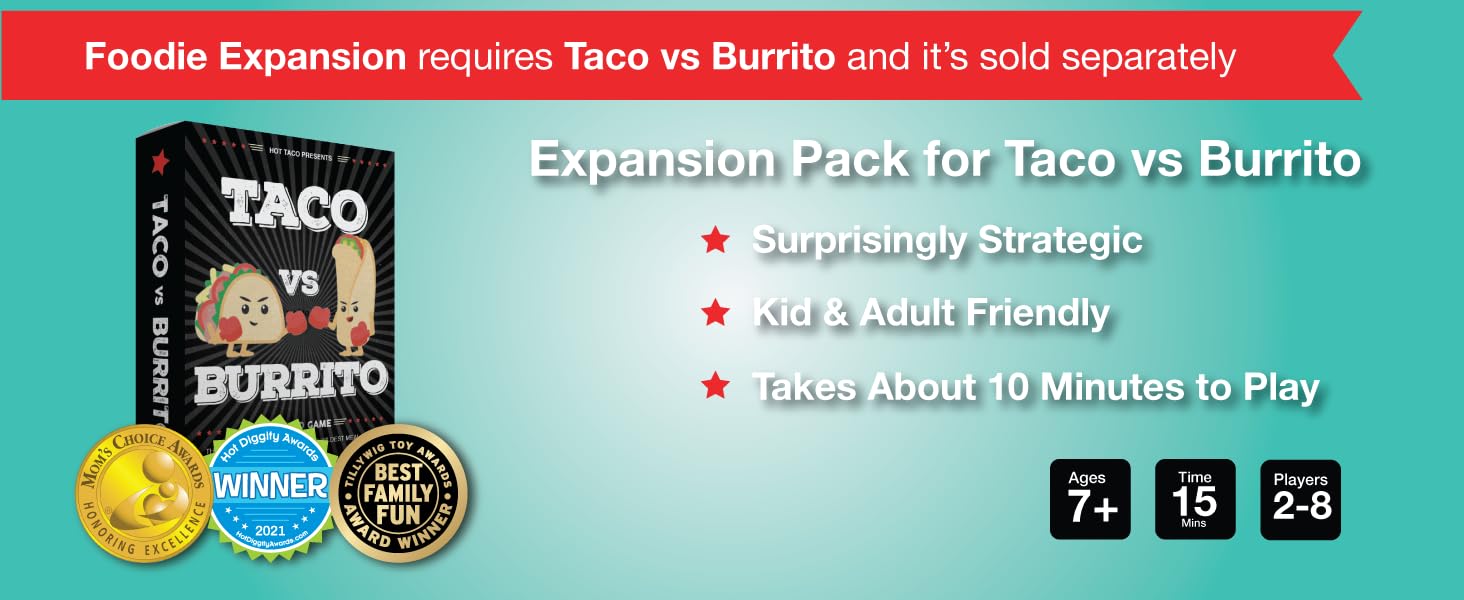 Taco vs Burrito Foodie Expansion Pack Requires Core Game
