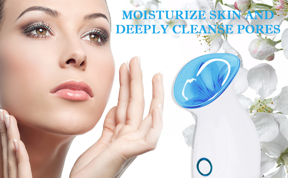 Facial Steamer Nano Ionic Face Warm Mist Facial Steamer Sauna Spa Moisturizing