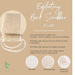 back scrubber body exfoliator brush shower exfoliator loofah cleaning washer for scrubbing use women