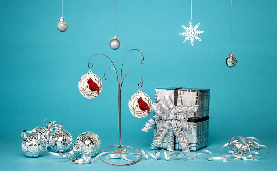 HOHIYA 12 Inch Ornament Display Stand Holder Hanger Hook Hanging Spiral