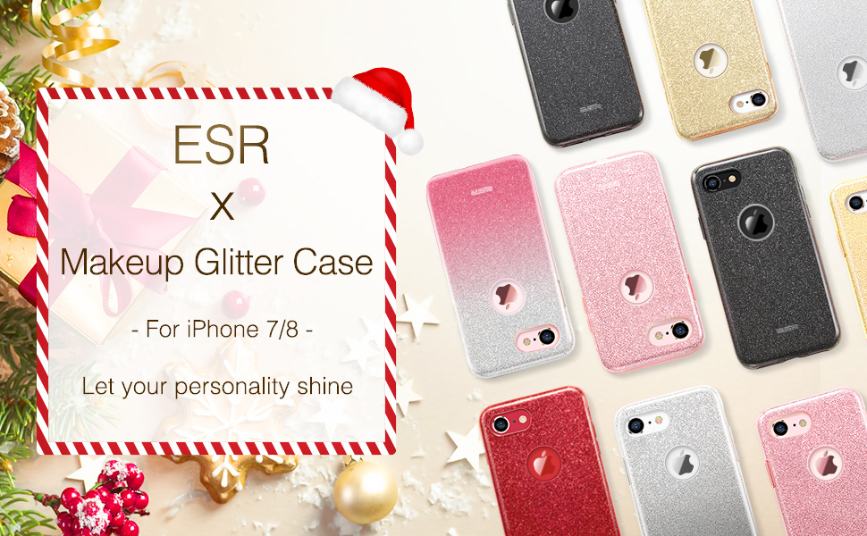 ESR Glitter Case for iPhone 8/7, Luxury Bling Sparkle Designer Case