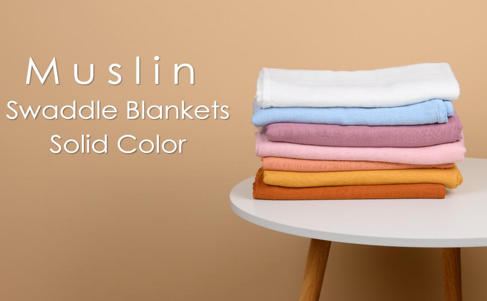 Meracorallo Muslin Swaddle Blanket Silky Soft Receiving Blanket Neutral Swaddle Wrap for Baby