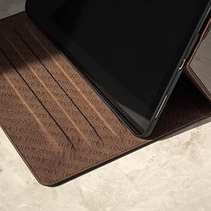 TORRO Genuine Leather Stand Case Compatible with the Apple iPad Pro 11" 2nd Generation (Dark Brown)