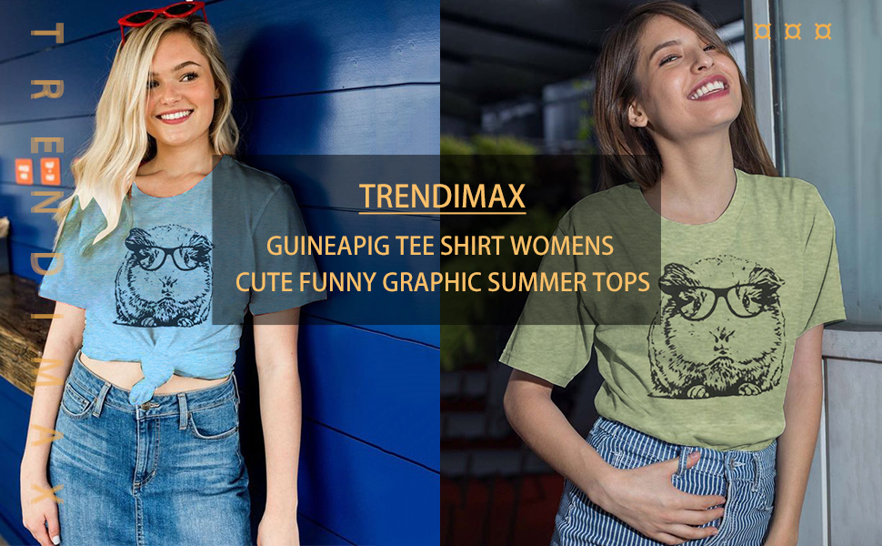 Guinea Pig Tee Shirt for Women Summer Womens Cute Short Sleeve Casual Graphic Tunic Tops pig mom top