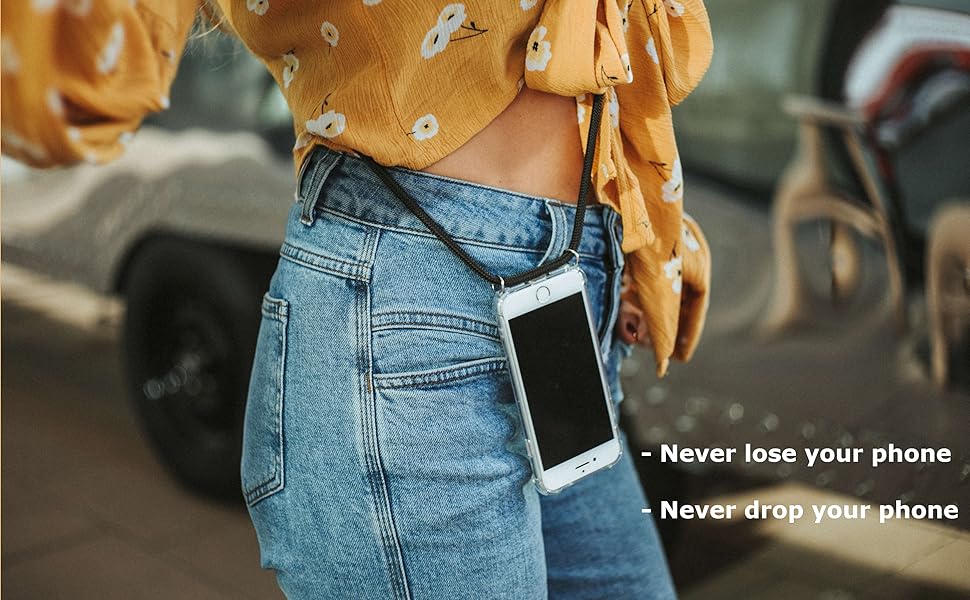 Crossbody lanyard phone case
