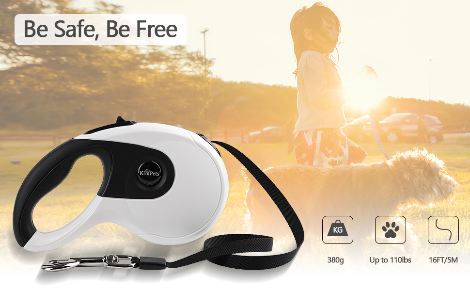 Uhomely Retractable Dog Lead, 16 Ft Heavy Duty Tangle Free Extendable