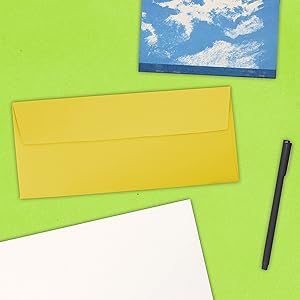 yellow #10 business colored envelope