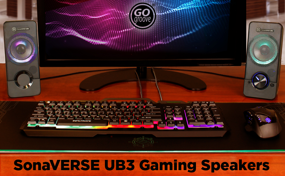 gogroove led computer speakers