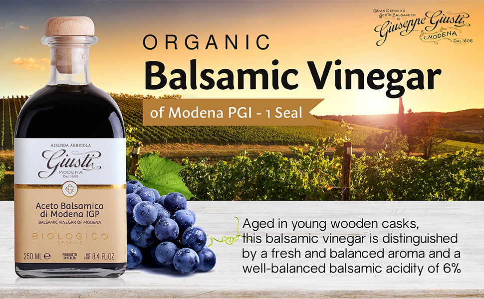 Giuseppe Giusti Organic Balsamic Vinegar of Modena, Italy