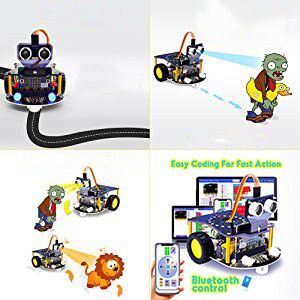 KEYESTUDIO BBC Microbit Robot Kit Compatible with Microbit V1, V2 ...