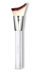 undone beauty unique angled apply blend brush foundation powder makeup