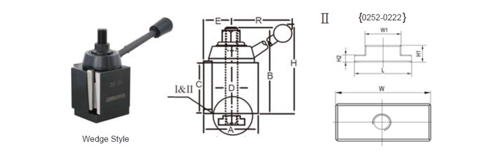 wedge style quick change tool post