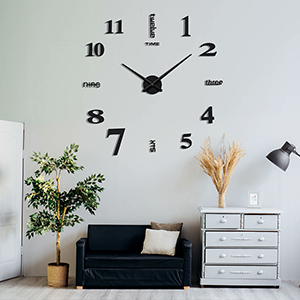 LecWec DIY 3D Brown Plastic Wall Clock price in Dubai, UAE