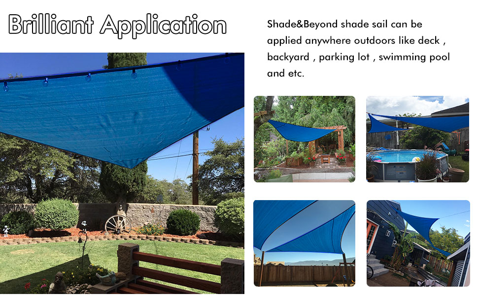 Shade&Beyond Sun Shade Sail 16' x 16' x 16' Triangle Sail