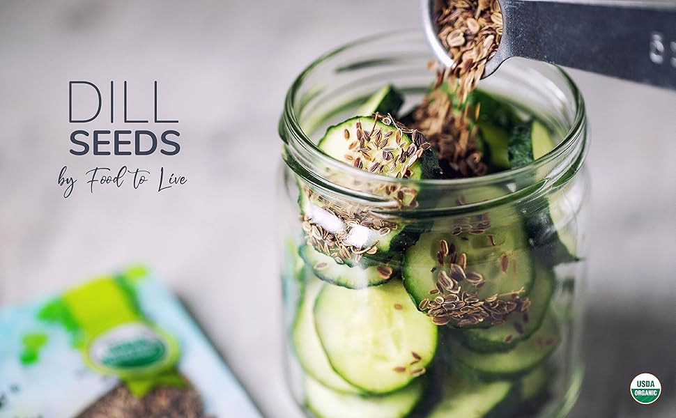 Organic Dill Seeds, 1 Pound Whole, NonGMO Spice, Non
