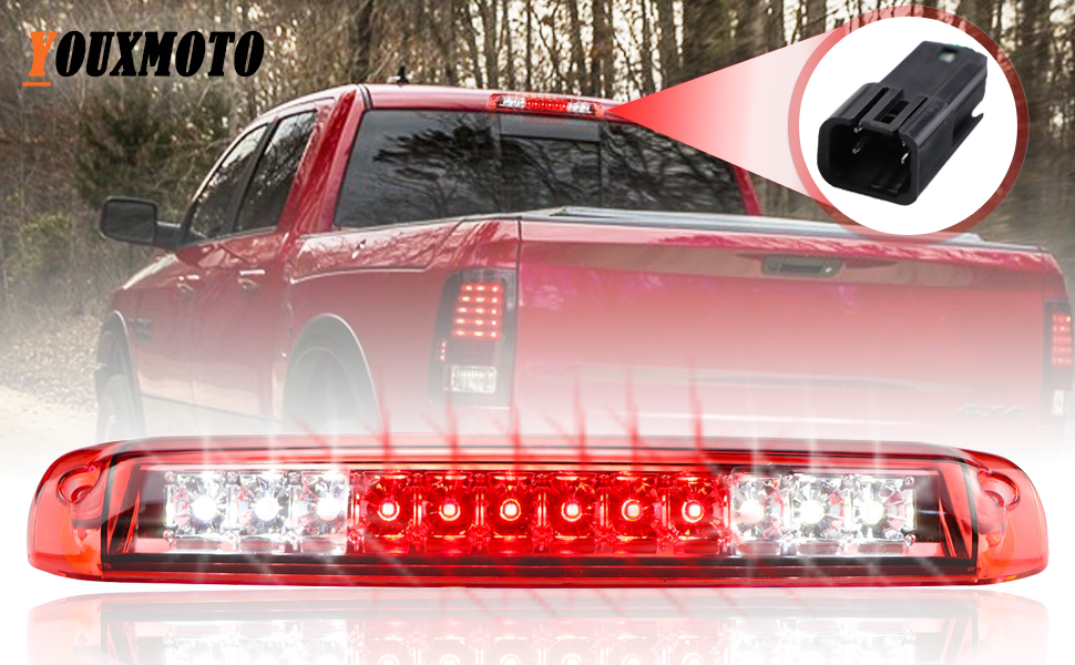 Youxmoto LED 3rd Brake Light Cargo Light High Mount Stop