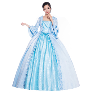 sky blue victorian ball gown