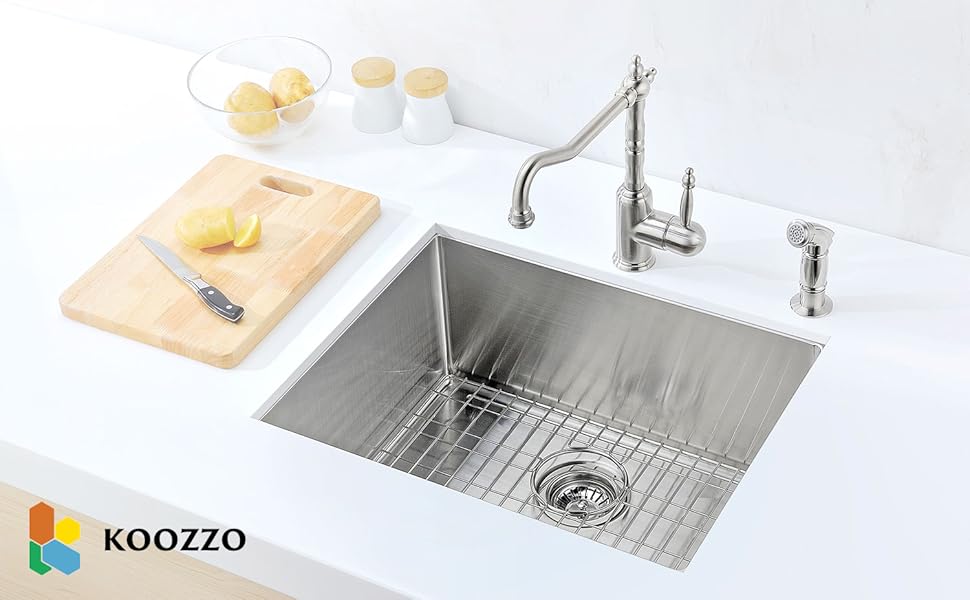 XO23UBU 　MINUS Boro Crust minus（−） DAX Single Bowl Undermount Kitchen Sink - 23