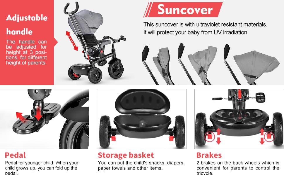 besrey 4 in 1 trike