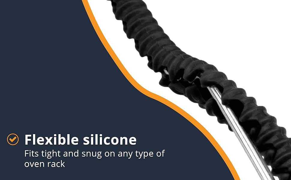 Silicone Oven Rack Guards by Linda’s Essentials (3 Pack) Heat Resistance Silicone