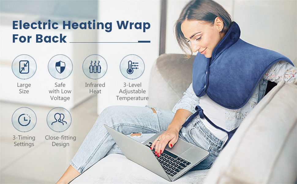 LEVESOLLS Heating Pad Electric Heat Pad with Temperature Setting and