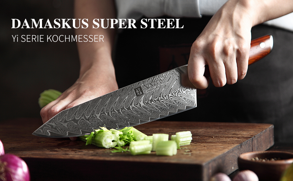 ⭐Jing⭐　INOUT NEW Standard Table SHAN ZU Damaszek nóż szefa kuchni, japoński nóż kuchenny ze