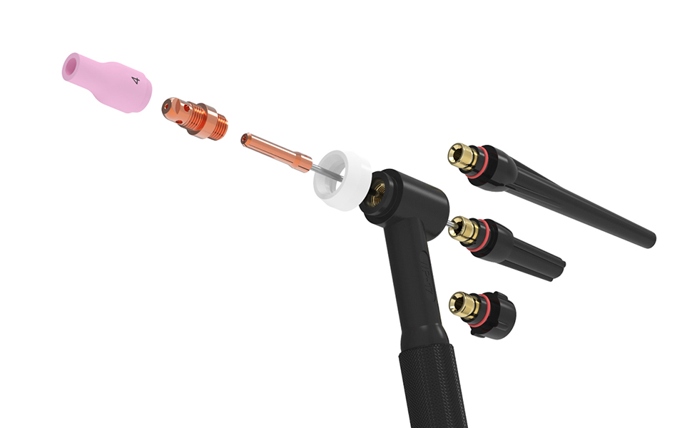 YESWELDER 49PCS TIG Welding Torch Stubby Gas Lens 10 Pyrex Glass Cup