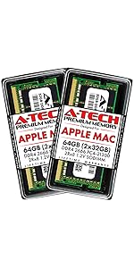 iMac2020 27inch メモリ64GB 1TB A-Tech 64GB Kit (4x16GB) RAM for Apple iMac 2019 & 2020 27