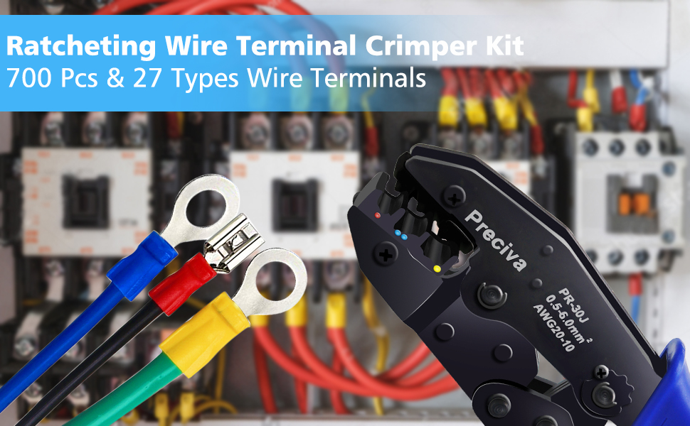 Ratcheting Wire Terminal Crimper Kit