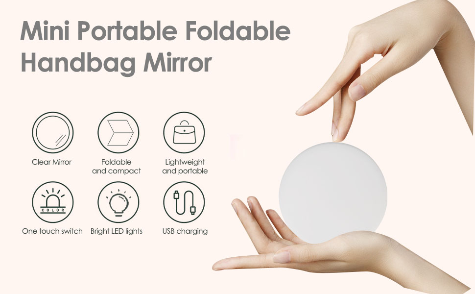 Bolsillo LED redondo Espejo