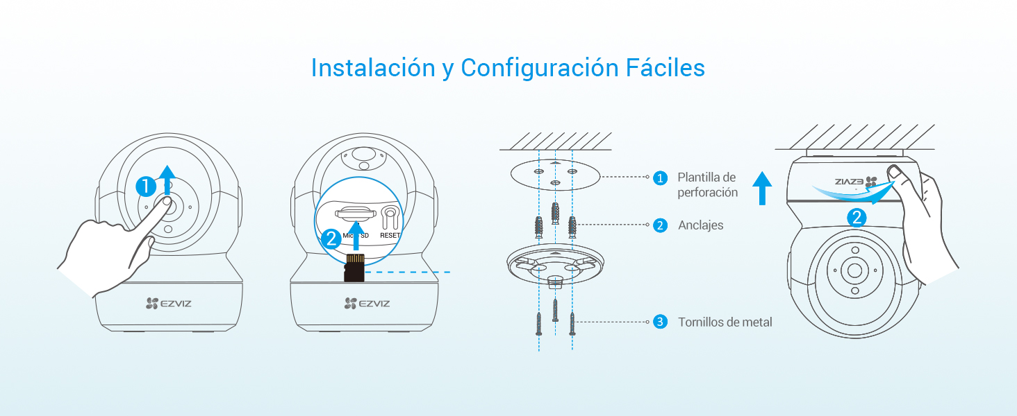 EZVIZ C6N 2-Pack visión nocturna Smart IR y control por app
