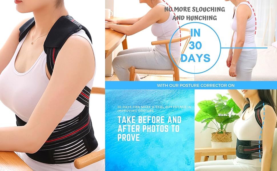 Back Brace Posture Corrector Under Clothes Men & Women, Lumbar Support