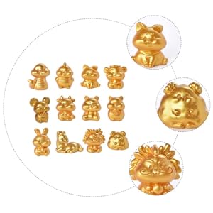 金色 十二支 動物 置物 12体セット Amazon.co.jp: NUOLUX 12個 干支置物 十二支セット かわいい