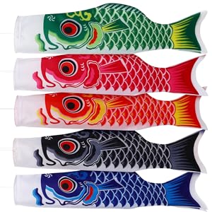 Amazon.co.jp: TINEASUR 5個 こいのぼり 賞賛 魚風スピナー 春の