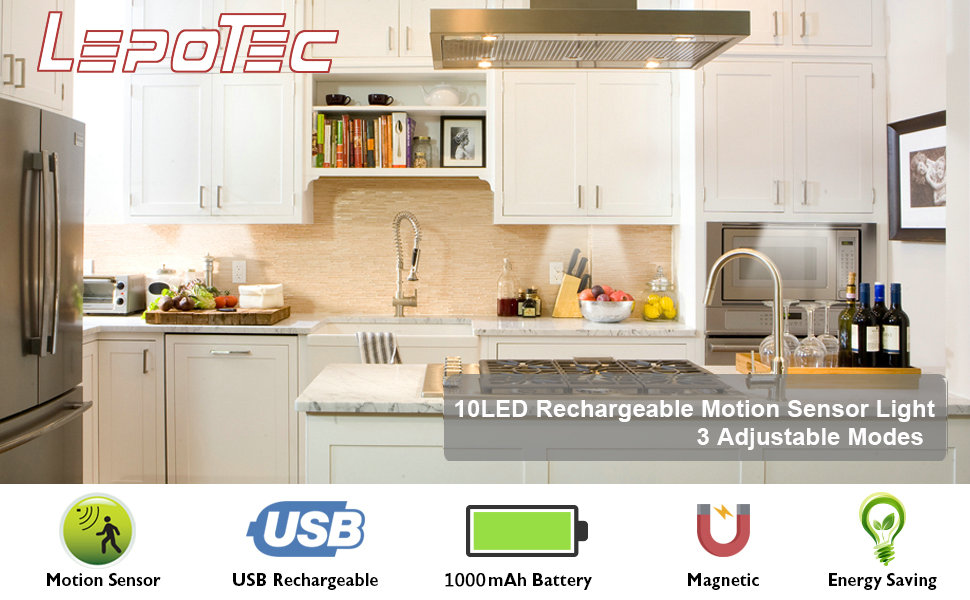 Luces LED para debajo del gabinete, luces LED para clóset, luz con