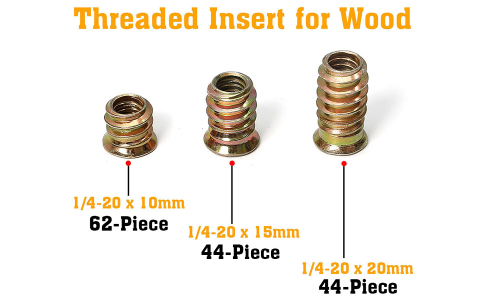 1/420 Threaded Inserts for Wood Nutsert Furniture Screwin