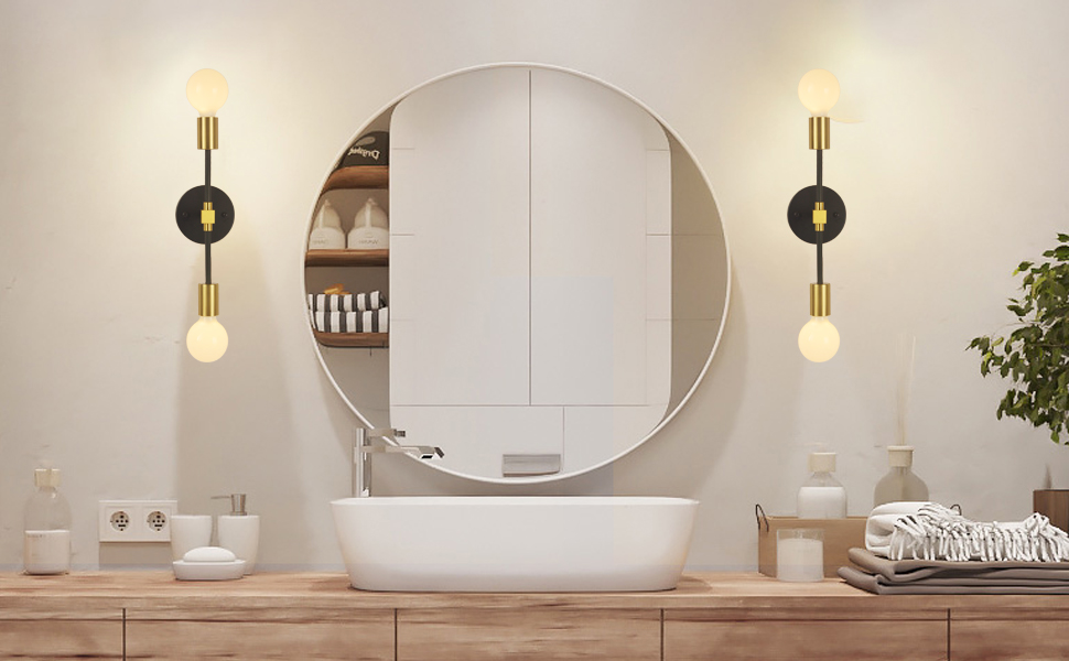 gold Bathroom Vanity Wall  Sconce