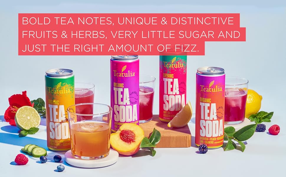 Fizzy, fruity, Tea Soda.