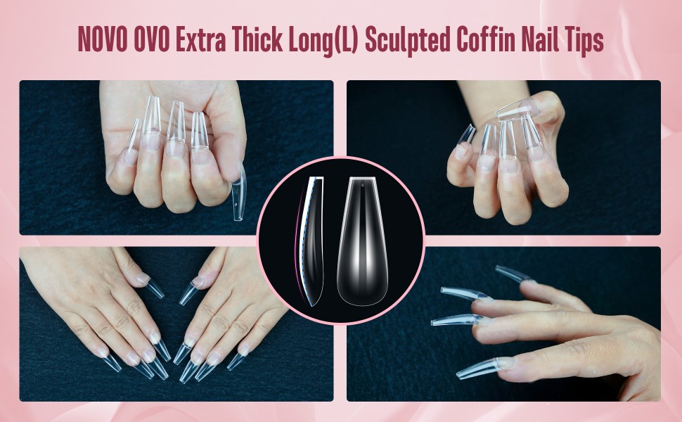 Sculpted Coffin Nail Tips