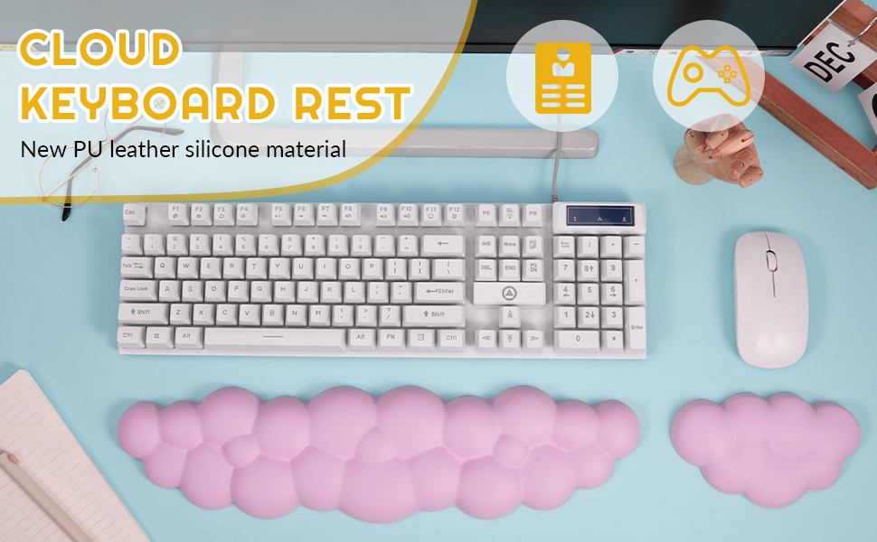 Cloud Wrist Rest,Keyboard Wrist Rest and Mouse Wrist Rest